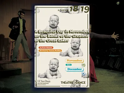 A Beautiful Day in November on the Banks of the Greatest of the illustrator photoshop poster poster art poster design theater theater posters theater publicity