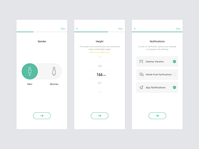 Onboarding app branding choose design digital gender green illustration onboarding onboarding ui setting ui