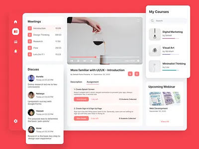 Online Course App app branding charismatic art clean cool design elegant flat funny iconic illustration minimal minimalism minimalist page pages typography ui ux web