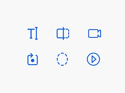 Video Iconset app camera creative drawing icon iconset line mobile photography round ui video