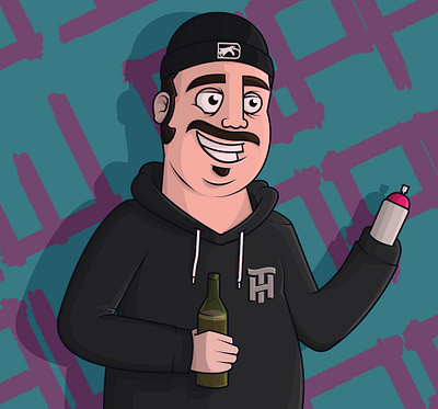 Drash beer character characterdesign illustration illustrator photoshop spraycan