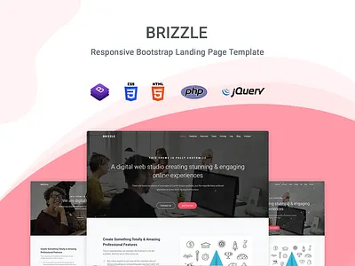 Brizzle - Landing Page Template bootstrap business corporate creative landing page launch marketing multipurpose product launch responsive startup
