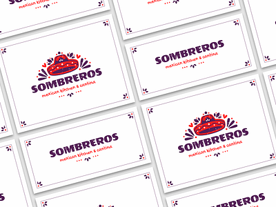 Sombreros branding cuisine food grunge mexico pattern sign sombrero