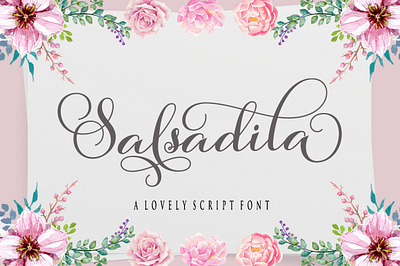 Salsadila Script Font branding calligraphy lovely font script font wedding card wedding fonts wedding invitation wedding invite