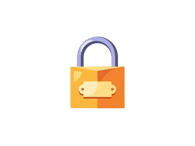 Lock daily design flat icon illustration lock vector