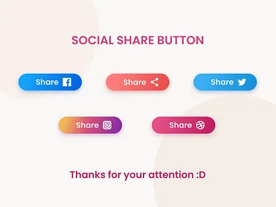 DailyUI day 10 Social share button design icon ui