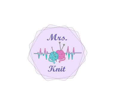 Mrs Knit art branding design graphic design icon illustration illustrator knitting logo vector