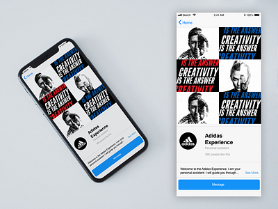 Chatbot for Facebook Messenger adidas app chatbot conversational ui design messenger ux