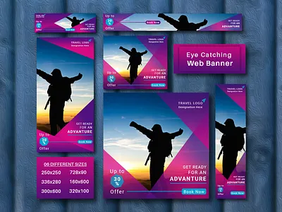 Web Banner Set advertising brand facebook banner facebook cover google ads illustration modern presentation social media abnner web banner web banner ad web banner design website website banner website design youtube cover