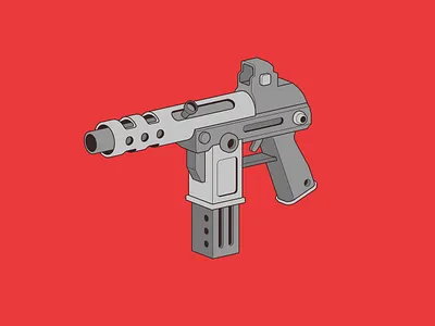 Machine Gun 2d 2d art creative design flat gan gangsta illustration red vector vector illustration vectorart weapon вектор векторная графика векторная иллюстрация пулемет