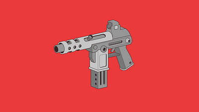 Machine Gun 2d 2d art creative design flat gan gangsta illustration red vector vector illustration vectorart weapon вектор векторная графика векторная иллюстрация пулемет