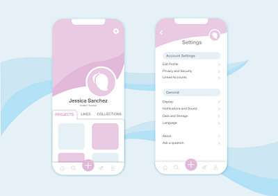 Daily UI Challenge day 6-7: User profile & Settings branding dailyui dailyui006 dailyuichallenge dailyuioo7 design graphicdesign illustration layoutdesign ui ux