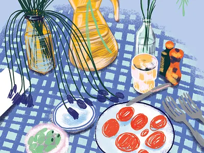 Still life flowers illustration illustration loretaisac stilllife