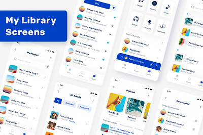 Music Play My Library app design mobile app design mobile design mobile ui mobile ui design typography ui ux design ui design ui ux uiux design ux design
