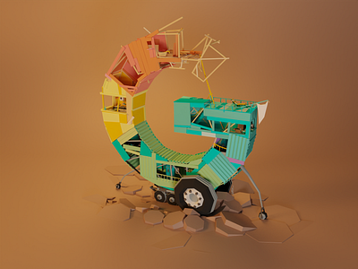 G - Google 3d blender blender3d google illustration isometry lowpoly