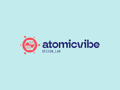 atomicvibe 2020 redesign a abstract atomic atomicvibe blue branding circle contrast custom type energy experimental type geometric hadouken hands logo red reverse contrast symbolism typogaphy v