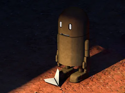 3D Robot and Paperplane Rendering 3d 3d art cinema4d