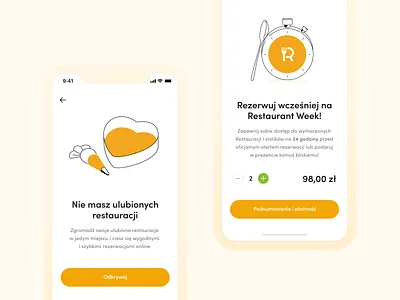 Restaurant Club - Illustration clean design illustration interface typography ui vector