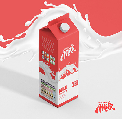 milk package label branding design graphic logo mockup