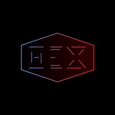 HEX branding design flat gradient color illustrator logo vector