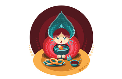 tea drinking character design flat illustration illustrator vector