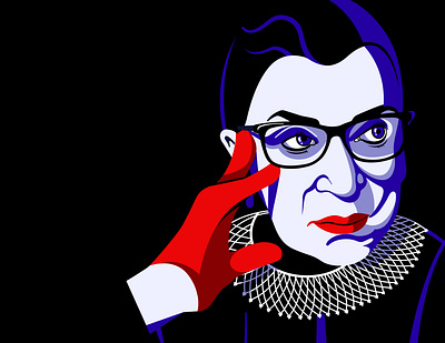 Ruth. editorial illustration equality illustration notorious rbg portrait rbg ruth bader ginsburg supreme court vector