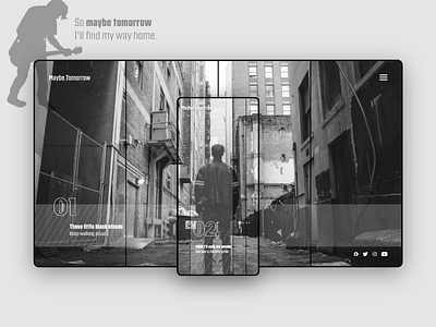 Maybe Tomorrow clean ui music music app music artist responsive design