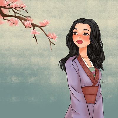 Mulan disney art disney princess drawthisinyourstyle girl illustration illustration art procreate procreate art