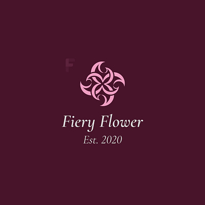 Fiery Flower brand branding design flat identity logo minimal minimalist modern vector