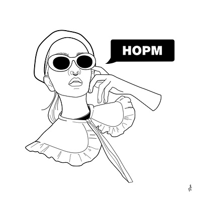 Норм black and white girl character girlillustration girlish graphic illustration illustration art line art lineart linework sticker stickers sunglasses vector art норм нормально стикер