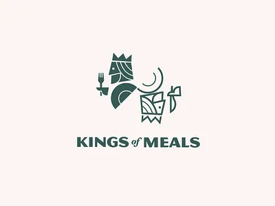 KINGS of MEALS branding identity king kings logo logotype