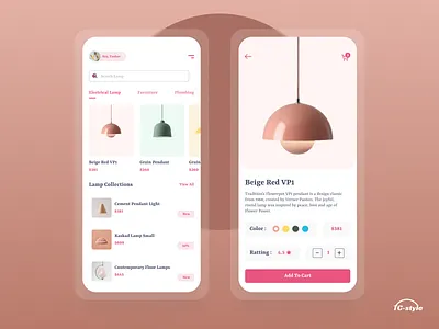 Lamp E-commerce Store 2020 trend app concept branding dribbble best shot e comerce home screen ios app ios app design lamp lamp post minimal modern ui tranding ui ux website