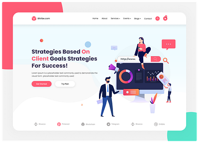 marketing web ui landing page! agency agency landing page app clean clean ui flat illustration minimal modern ui design ux ui website design