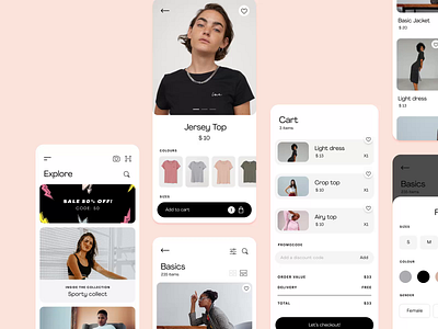 Fashion eCommerce App with Animation - Pineapple Studio animation app app animation app design design ecommerce ecommerce app ecommerce design fashion app fashion store mobile ui motion online shopping sale ui uiux ux uxui website