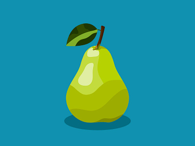 Pear Illustration adobe adobe illustrator art blues colors design digital drawing fruit graphic graphicdesign greens illustration illustrator minimalism pear vector vectorart