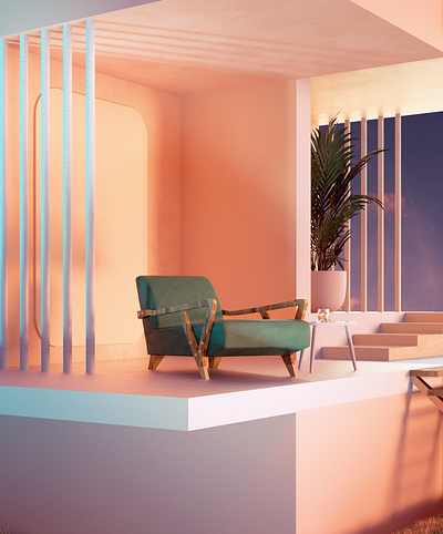 Calm & Rest 3d art artdirection design illustration setdesign