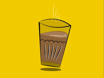 Tea Glass Illustration | Chai chai design digital illustration digitalart dribbble drink flat vector flatdesign glass icon illustraion shadow smoke stroke stroke icons vector