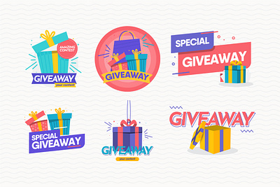 giveaway 01 anniversary branding content design gif giveaway gradient green happiness happy illustration newyear social media vector