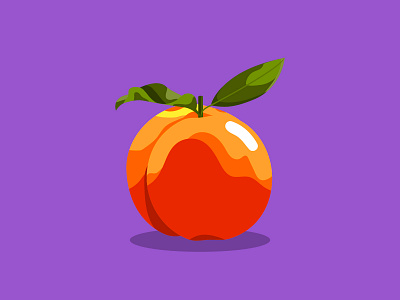 Peach Illustration adobe adobe illustrator art colors design digital drawing fruit graphic graphicdesign illustration illustrator minimalism orange peach purple vector vectorart