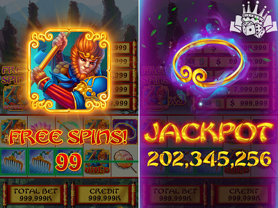 Free Spins & Jackpot Splash Screens gambling game art game design graphic design jackpot jackpot art jackpot design jackpot symbol slot design slot developer slot development slot game art slot game design slot game graphics slot machine graphics slot machines splash splash screen splashscreen