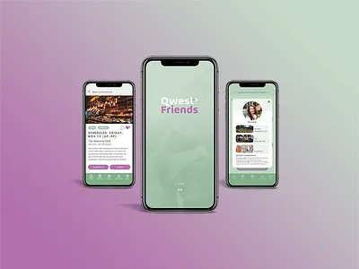 QwestFriends Mobile App mobile app mockup travel app uidesign uxdesign