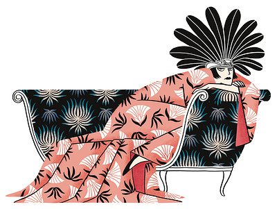 Nueva Diva comic illustration pattern