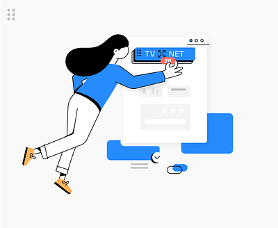 TVNET blue bright character dark figma flat illustration latvija lines logo news newsfeed newsletter portal shaddows tvnet ux uxui web women