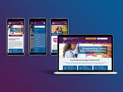 League of Women Votes-Austin Area Website Redesign information architecture mockup responsive design uidesign uxdesign voting