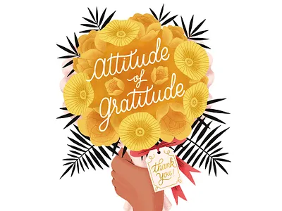 Attitude of Gratitude editorial editorial illustration illustration