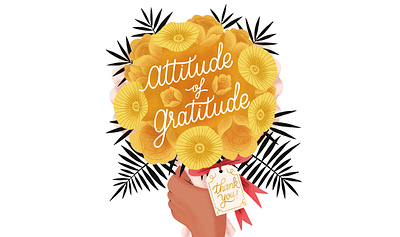 Attitude of Gratitude editorial editorial illustration illustration