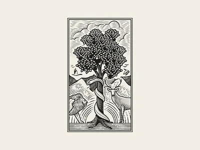 1 • God’s Creation and Humanity’s Fall bible bible design engraving etching graphic design illustration illustrator line art peter voth design