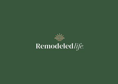 Remodeled Life brand branding design icon life logo mark remodel sun water