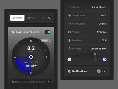 Skygrid - Navigation Components components dashboard drone flight ipad map modular product radar route tablet ui weater wind