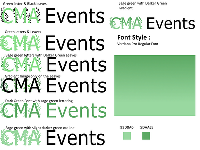 CMA Events Logo Designs branding design graphic design illustration lettering logo typography vector web website